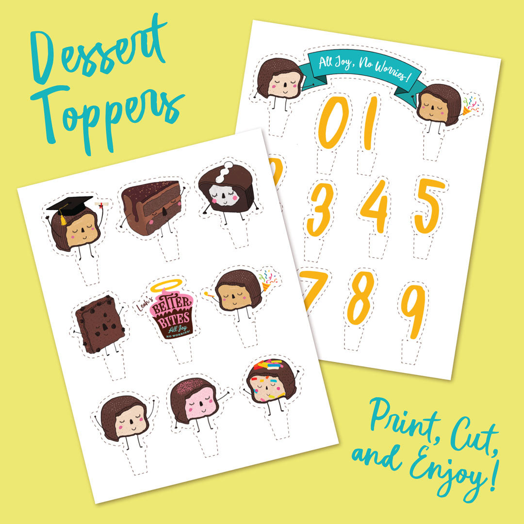 Dessert Topper Cut-Outs: FREE DOWNLOAD